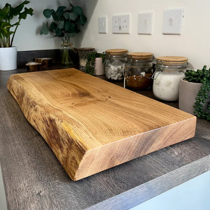 Extra Large Live Edge Oak Chopping Board