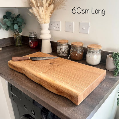 Extra Large Live Edge Oak Chopping Board