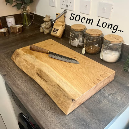 Extra Large Live Edge Oak Chopping Board