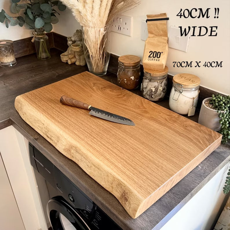 Extra Large Live Edge Oak Chopping Board