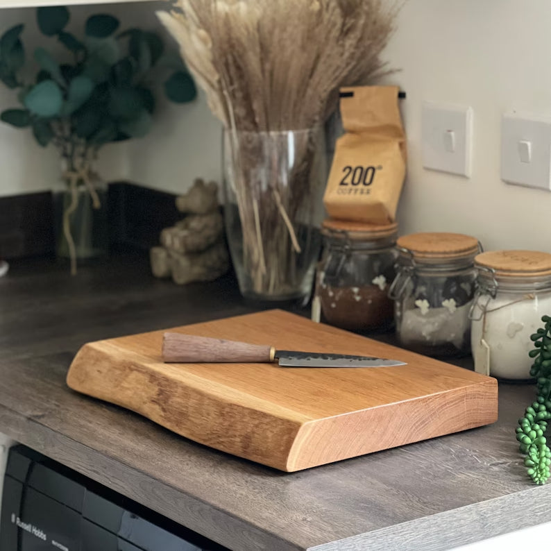 Extra Large Live Edge Oak Chopping Board